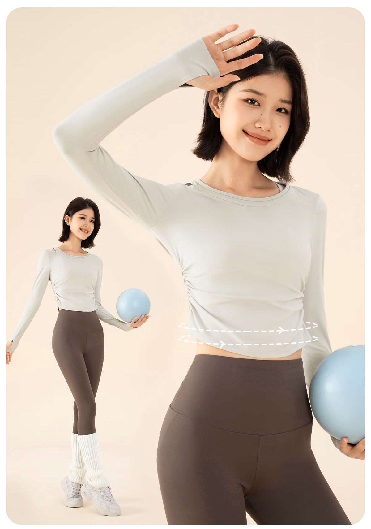 361° Yoga Top for Women, 2024 New Long-Sleeve Fitness Wear, Autumn And Winter High-End Pilates Sports Top for Wome 8