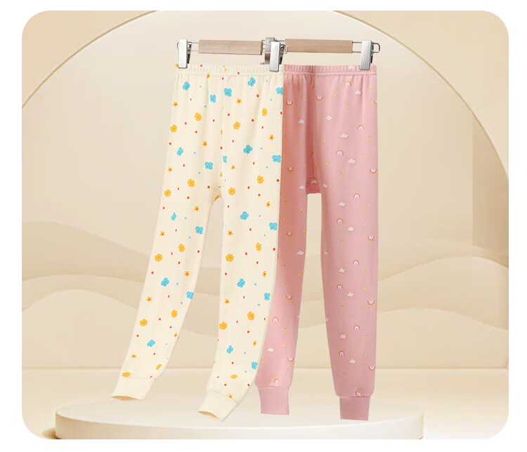 Hodohome Kids Girls Cotton Thermal Antibacterial Warm Pants Mid-Large Children Cotton Fleece Sleepwear 172 130 16