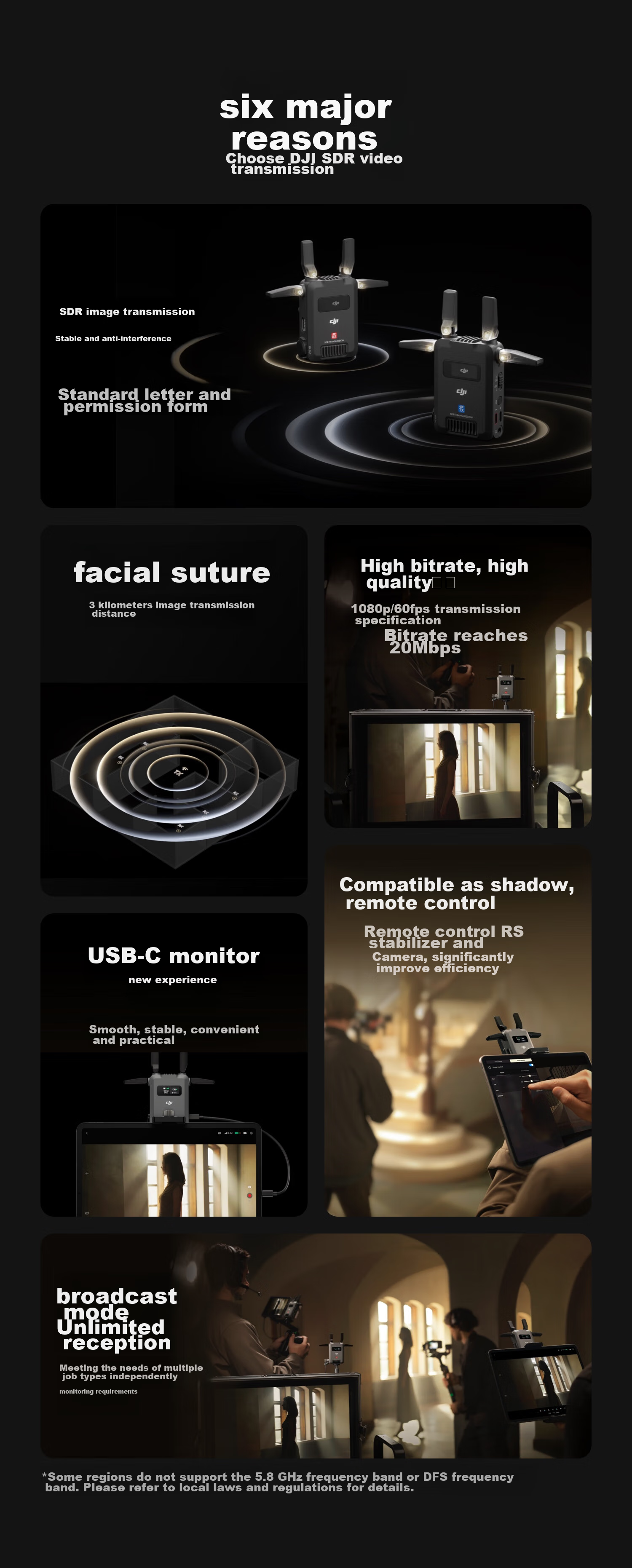 DJI SDR Pocket-Size HDMI+SDI Interface, 20M High Bit Rate, 3KM Long-Distance Transmission, SDR+WIFI Dual-Channel Camera Live Streaming Wireless Transmissio 2