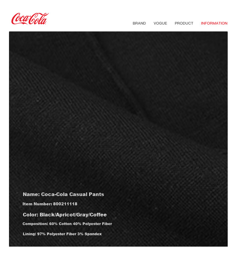 Coca-Cola Casual Pants for Men, Spring And Summer American-Style Trousers, Sports Pants, Straight-Leg Pants, Sweatpants, Black Regular, S (90-110 Jin) 18