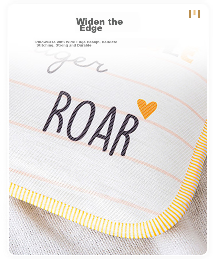 9I9 Baby Pillowcase, Summer Ice Silk Children's Pillow Cover, Student Cooling Pillowcase, Washable Kindergarten A237 Tiger, 60*40 6