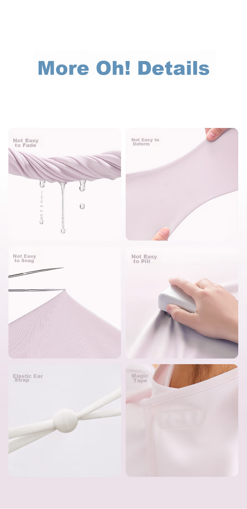 BWNK Sun Protection Face Mask for Women, Outdoor Cycling Mask, Ice Silk Breathable Ear-Loop Face Covering, Face Shield, Sun Protection, Eye Corner Guard, Thin Face Mask 11