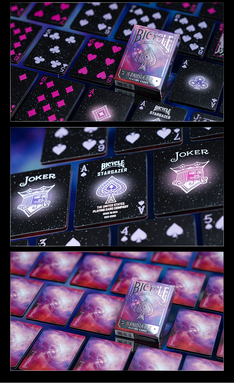 BICYCLE Bicycle Playing Cards Trendy Magic High-Quality Flower-Cut Poker Stargazer 201 Crab Nebula Deck 11