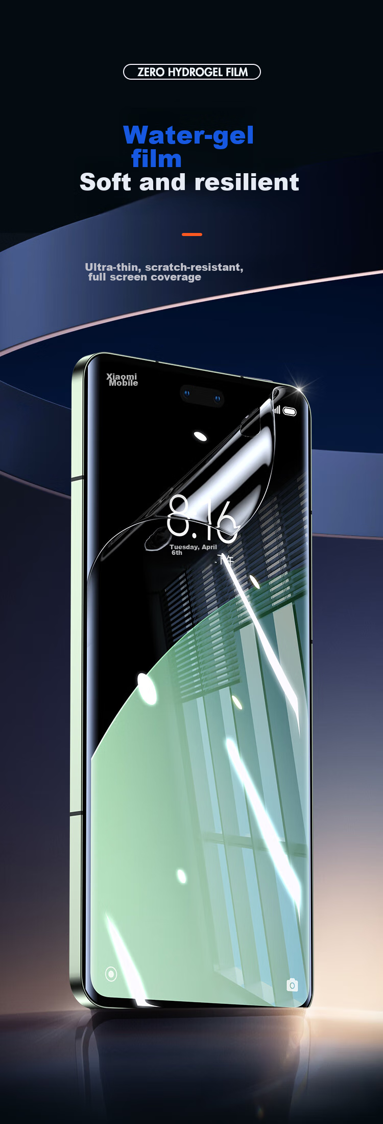 BIAZE Tempered Glass Screen Protector for Xiaomi MIX Fold3, Anti-Scratch Wear-Resistant Low Fingerprint High Definition Shatterproof Edge Phone Protective Glass Film JM845 13