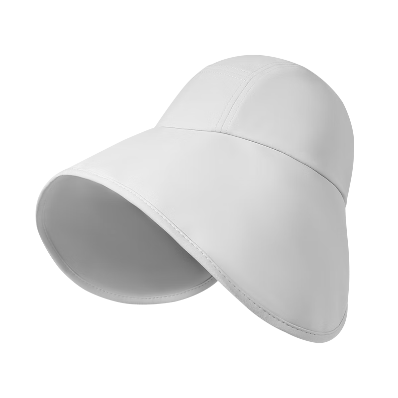 CACUSS Women's Summer Sun Hat, Outdoor UV Protection Face-Covering Wide-Brimmed Fishing Hat, Light Gray