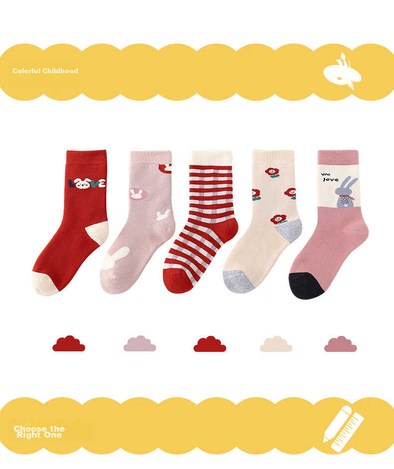 LIUZHI SHU Seamless Socks ~ High Tube Thickened Girls' Children's Socks, Combed Cotton, Autumn And Winter Terry Mid-Calf Long Socks 8