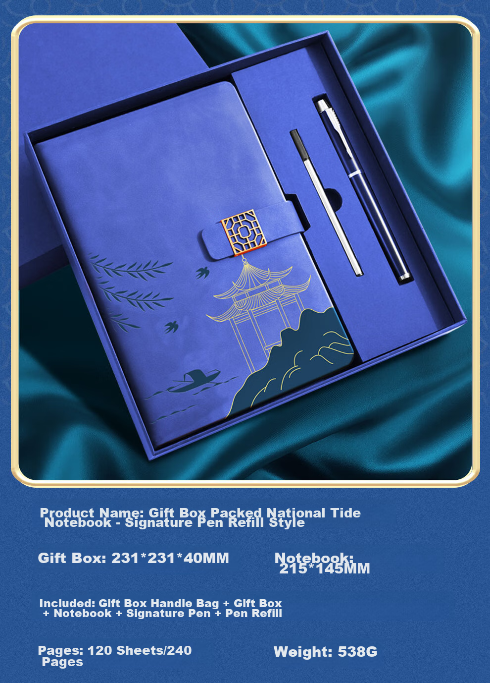 Faramon Mid-Autumn Festival Gift, Chinese-Style High-Quality Notebook Gift Box, A5 National Trend Journal Gift Box, Premium Gift for Teachers And Classmates, Corporate Gifts Customizable 10