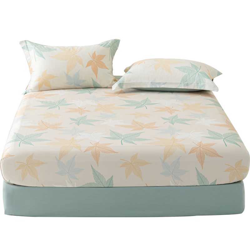 Shuixingjiafang Cotton Bed Cover, 100% Pure Cotton Bed Sheet, Dirt-Proof Mattress Cover, Protective Cover for 1.2x2.0 Meter Bed