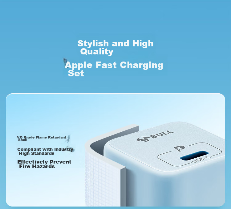 BULL PD20W Charger, Fast Charging Head for Apple IPhone 16, Automatic Power-Off When Fully Charged, Compatible with IPhone 15/14/13 Pro Max/12/11/x/8, Distant Mountain Blue 15