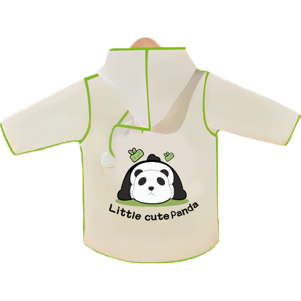 Pig Daddy Children's Raincoat Boys 3-6 Years Kindergarten Girls Baby Waterproof Full-Body Rain Poncho Green XXL