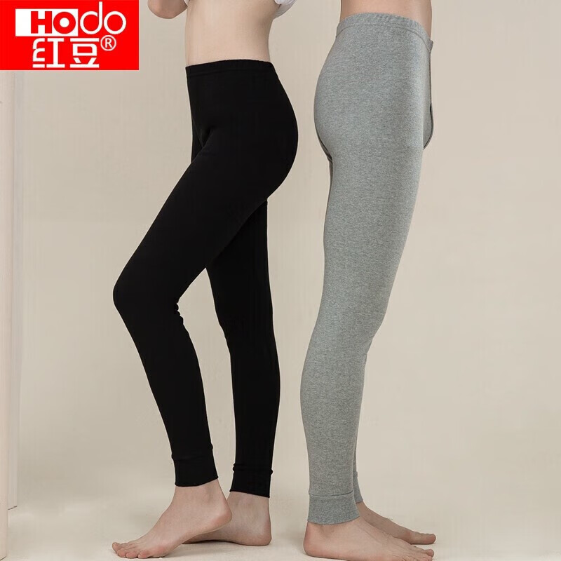 Hodo Men's Pure Cotton Thermal Underwear, Comfortable Soft Elastic Breathable Single Autumn Pants, Light Heather Gray