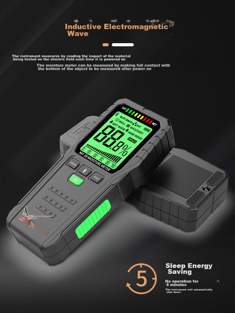 YHT Color Screen Sensor Moisture Meter MT28C for Furniture, Wood, Floor, Wall Moisture Content And Humidity Testing Instrument 29
