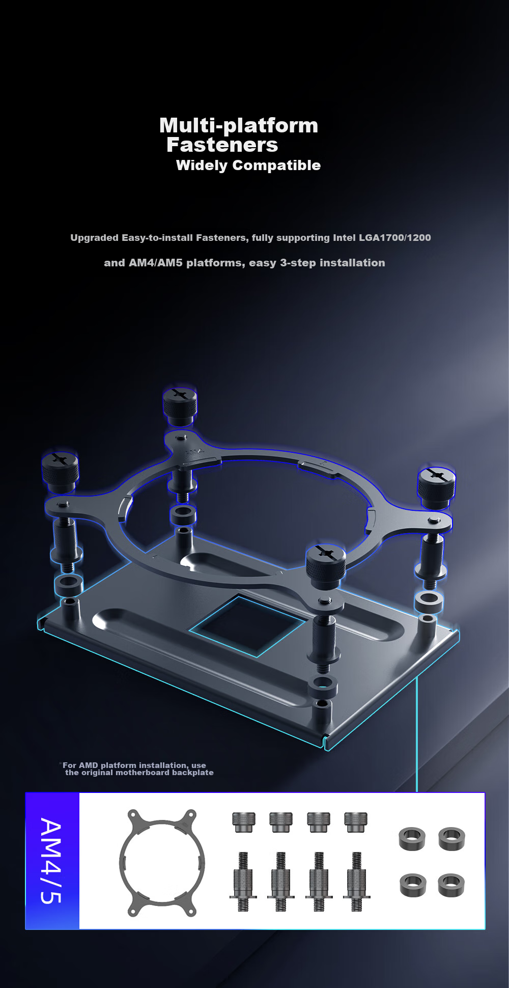 ID-COOLING (Kuren) All-In CPU Liquid Cooler, 120mm Computer Water Cooling, ARGB RGB Fan, Compatible with LGA1200/1700/AM4/AM5, FX120 ARGB 6
