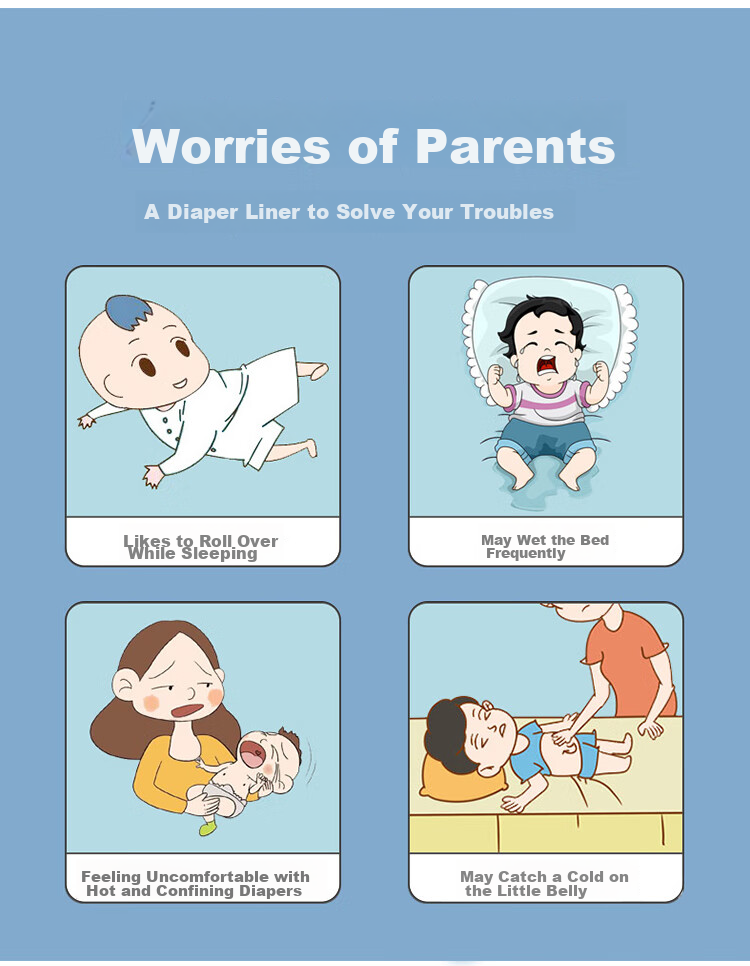 9I9 Children's Disposable Diapers, Washable Cotton, Waterproof High-Waist Pads, Leak-Proof for All Seasons A128L 5