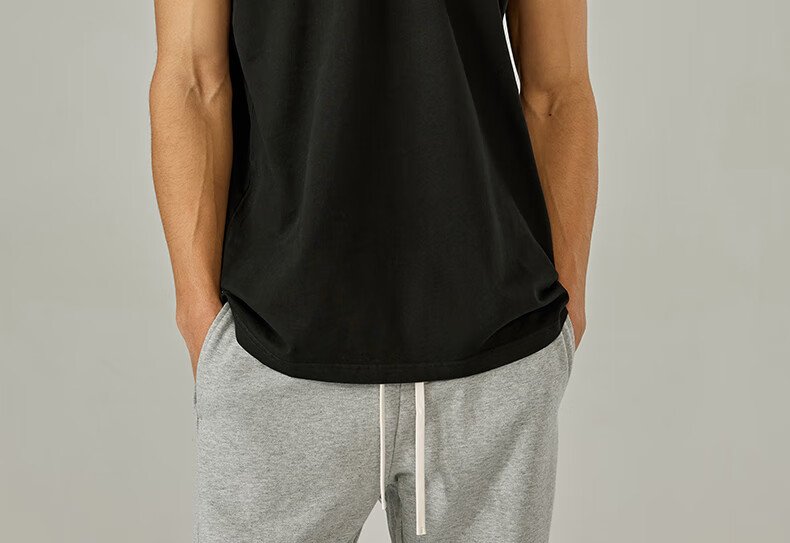 CHINISM CH Men's Vest, American-Style Pure Cotton, Casual High Street Wear, Loose-Fitting Letter Print, Breathable Sleeveless Top, CD2222T1021 1