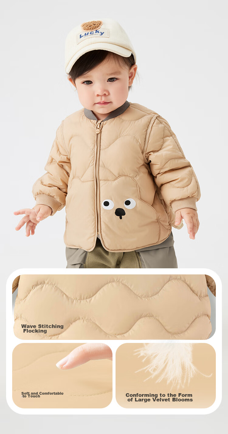 BALABALA Children's down Jacket, Triple Protection Clothing, Lightweight Baseball Collar Coat, Boys And Girls Outerwear, Autumn And Winter Wear, Floral Cute Desig 7