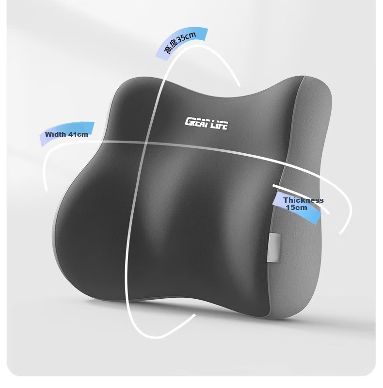 GREAT LIFE Lumbar Support Pillow Office Waist Cushion Long Sitting Backrest Chair Car Seat Waist Pad Driver Cushion 10