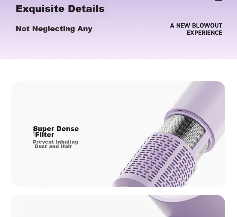 AUX Hair Dryer, Home Use Electric Blower, High Power Negative Ion Quick-Drying, Hair-Friendly, Bladeless High-Speed Dryer, Professional Use for Hair Salons, 1600W High Power, Birthday Gift for Wome 50