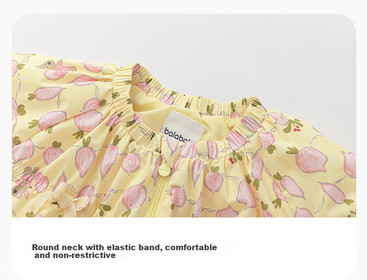 BALABALA Children's Outerwear, Girls' Coat, Puff Sleeve Top, Autumn Wear, Bow Tie Sweet Style, 209325105001 2
