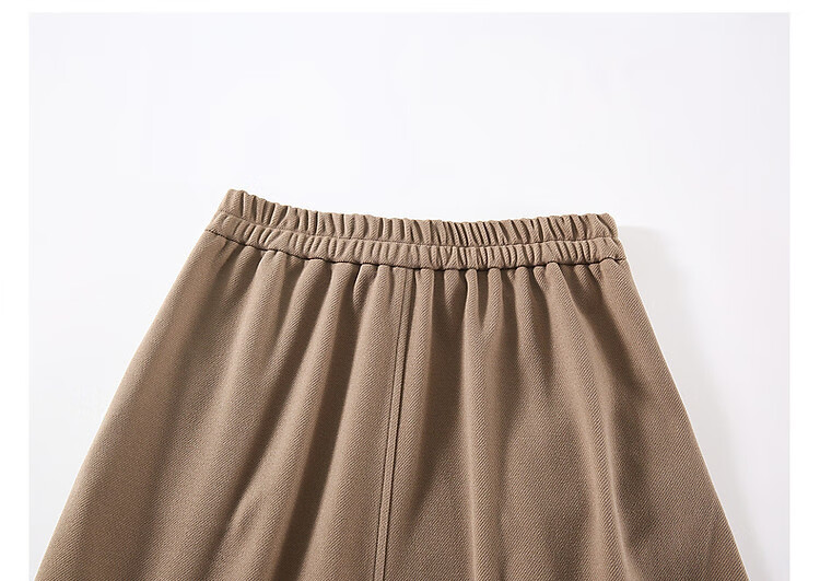 Dme A-Line Skirt, Winter Commute Mid-High Waist Solid Color A-Line Skirt Casual Midi Skirt, Black, M 12