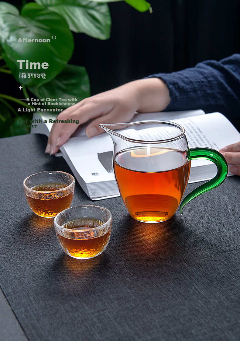 JHY Genuine Price, Glass Fair Cup with Filter, Thickened Heat-Resistant Tea Divider, Tea Sea, Tea Accessories 14