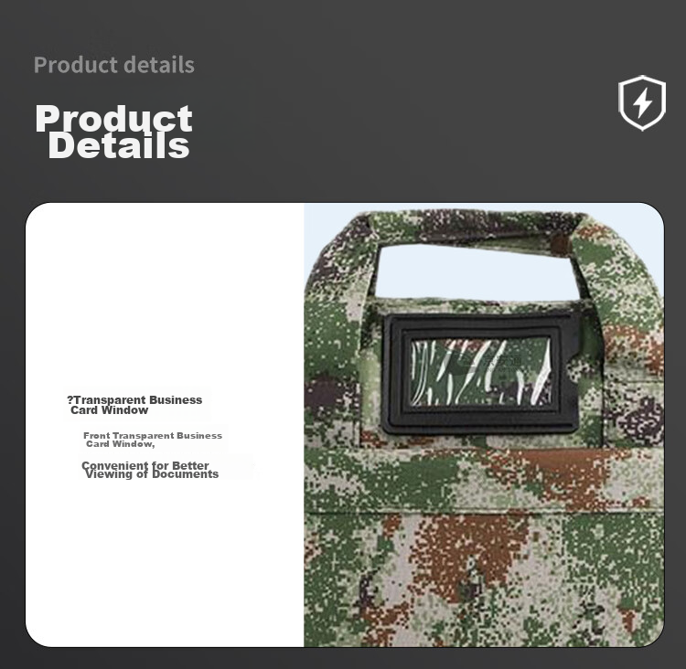 Jingantong Camouflage Briefcase, Handbag, Laptop Bag, Large Capacity Notebook Handbag, Jungle Starry Sky 3