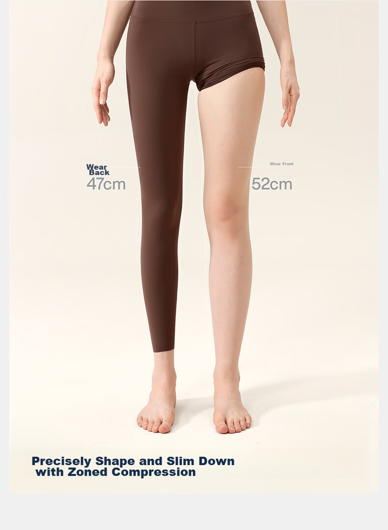 VFU Fleece-Lined Yoga Pants, Winter Warm Base Layer, Thick Windproof Sports Leggings, Ebony Brown, L 10