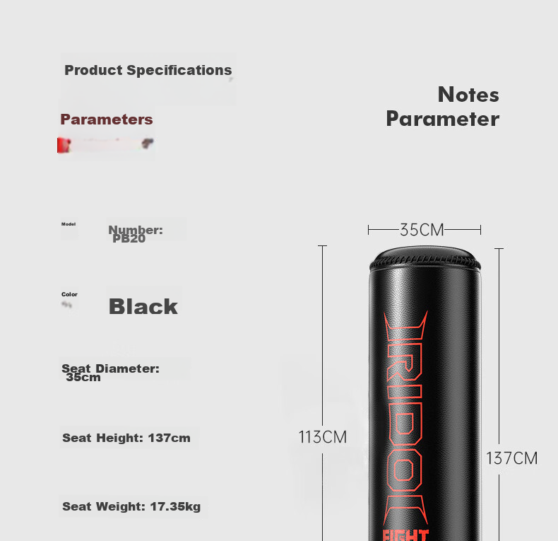 RIDO Punching Bag, Freestanding Punching Bag, Boxing Training Equipment, Sanda And Taekwondo Practice, Adult Boxing Target PB20 13