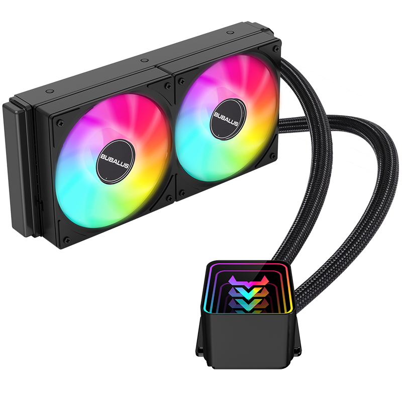 BUBALUS Lingshuang 240A Infinite Mirror CPU Water Cooling Radiator (ARGB Light Sync/Supports Intel LGA2011/AMD/Multi-Platform/All-In/PWM Temperature Control)