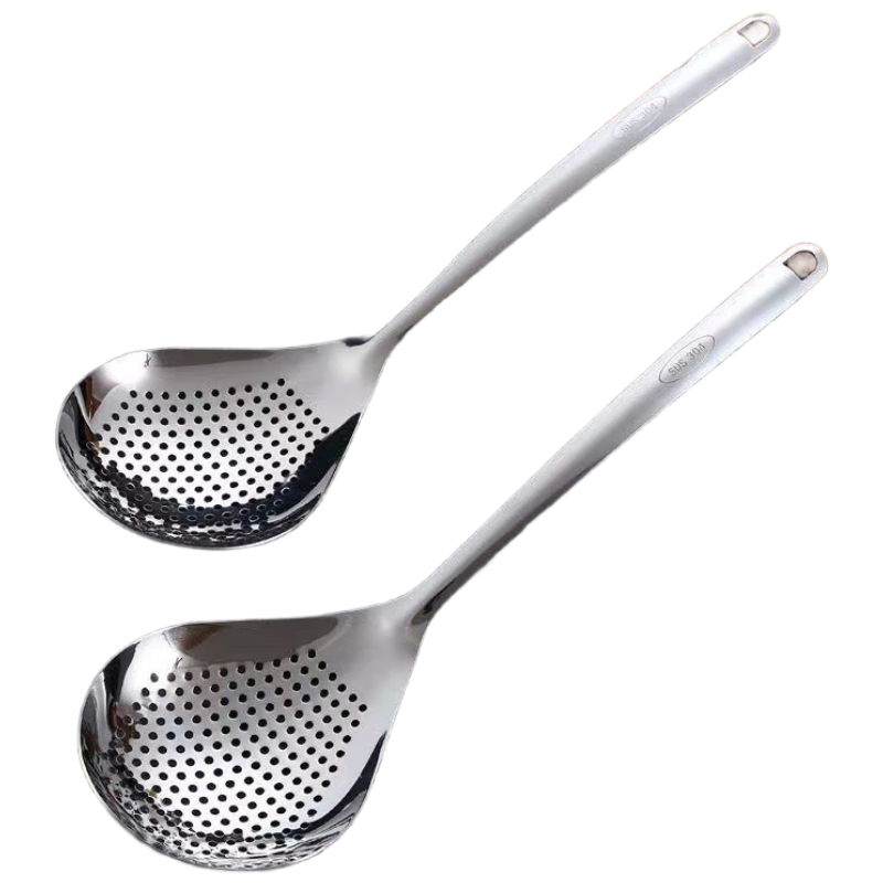 PINYU 304 Stainless Steel Strainer, Household Kitchen Noodle Skimmer, Dumpling And Noodle Strainer, Draining And Frying Colander