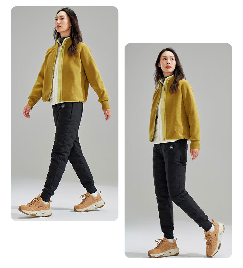 Xiongmaoxiangban down Pants for Men And Women, Autumn And Winter Style, Fleece-Lined Thickened Trousers, Warm Cotton Pants, Suitable for -30°C in Northeast China, Outdoor Wear, Duck Dow 14