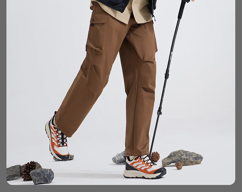 CAMEL Men's Cargo Pants, Wide-Leg Style, Wang Junkai's Same Style, Spring And Summer Soft Shell Straight-Leg Casual Trousers M14CAWI644 8