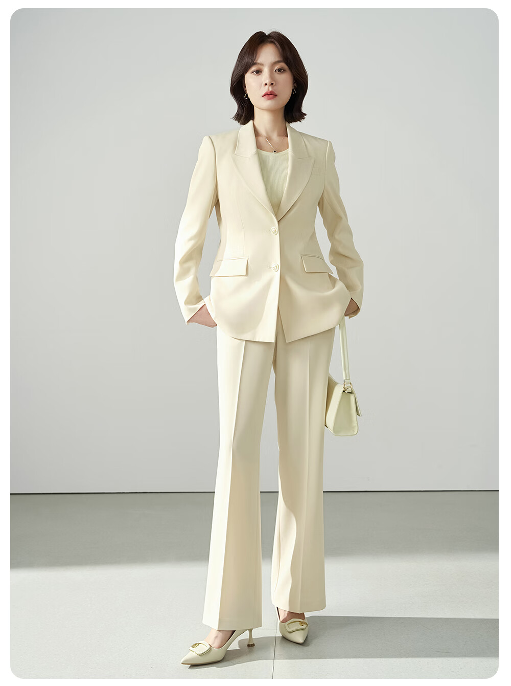 Miss Bird Women's Winter Suit Set Professional Interview Formal Workplace High-End Commuter Blazer Jacket 9