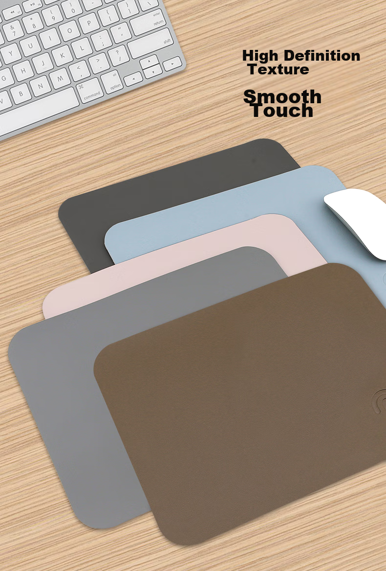 Rantopad Leather Waterproof PU Mouse Pad, Waterproof Desk Mat, Office And E-Sports FPS Gaming Non-Slip Simple Smooth Computer Mouse Pad for Valorant, Dark Gray 6