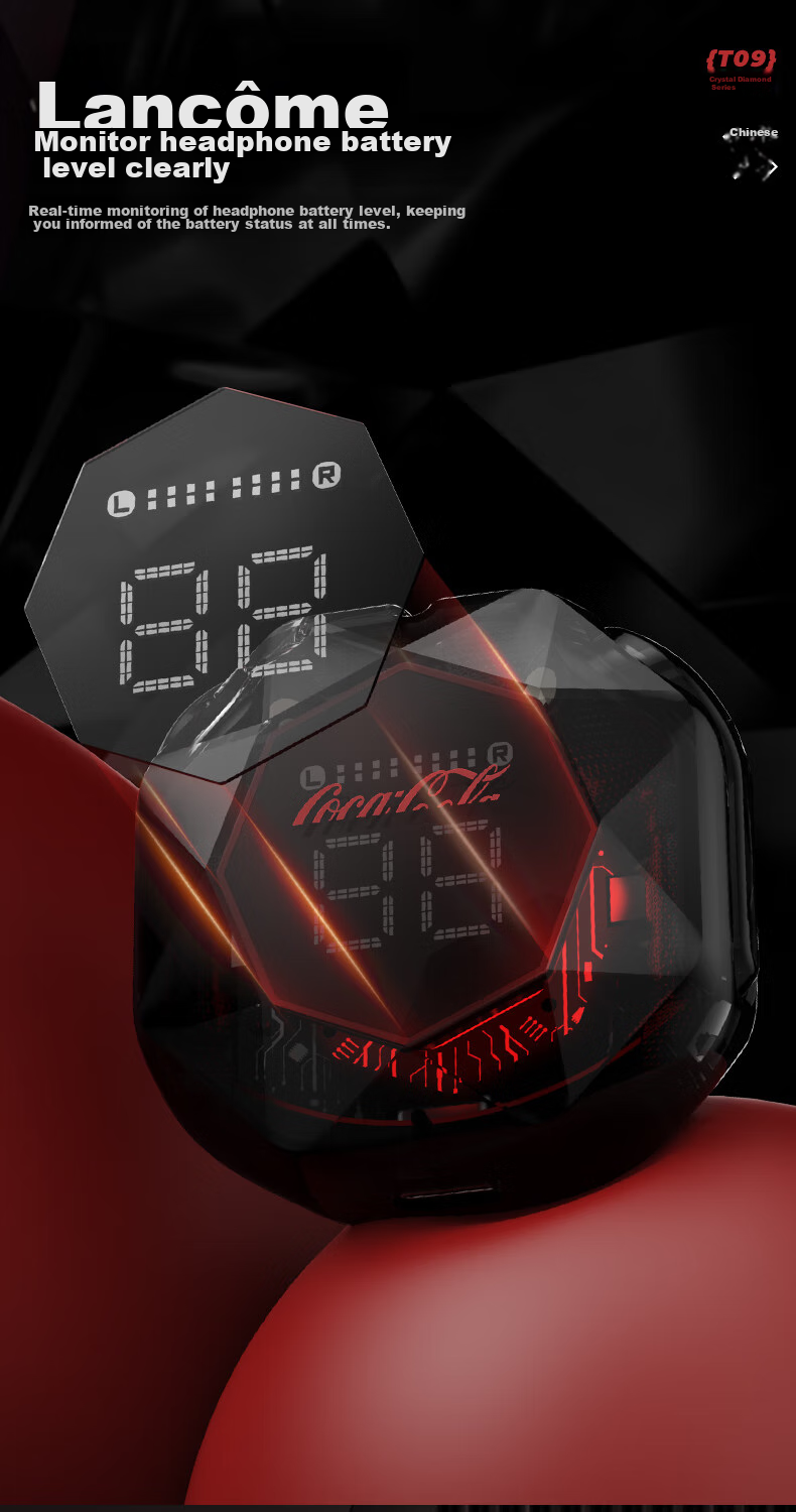 Coca-Cola K-01 Clip-On Bluetooth Wireless In-Ear Gaming Sports Running Earphones Long Battery Life Compatible with Apple Huawei Xiaomi 7