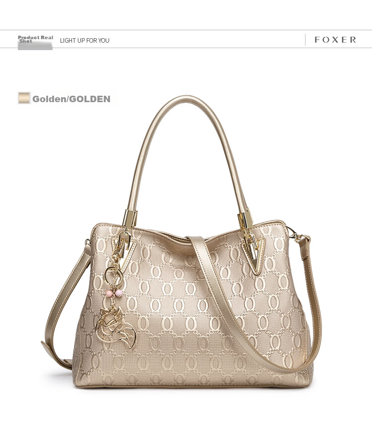FOXER Leather Women's Handbag, Large Capacity Shoulder Crossbody Tote Bag with Gift Box, Mother's Day Gift for May 20th 20