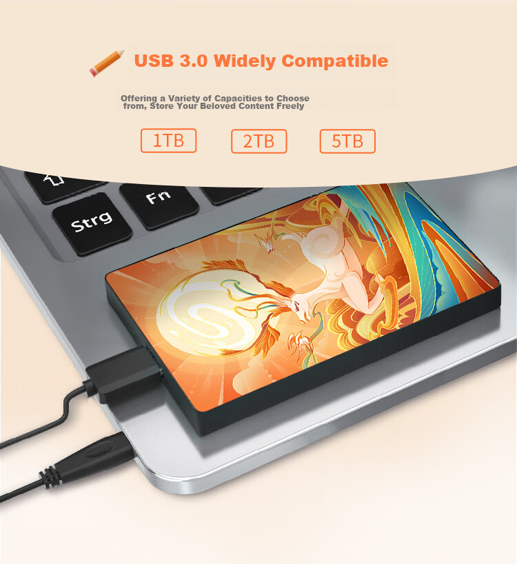 SEAGATE Portable Hard Drive, 1TB, USB3.0 High-Speed, SEAGATE Simple Custom Edition, Mechanical Hard Drive, Compatible with Mac, Convenient, Lu Ming Zhi Xi 5