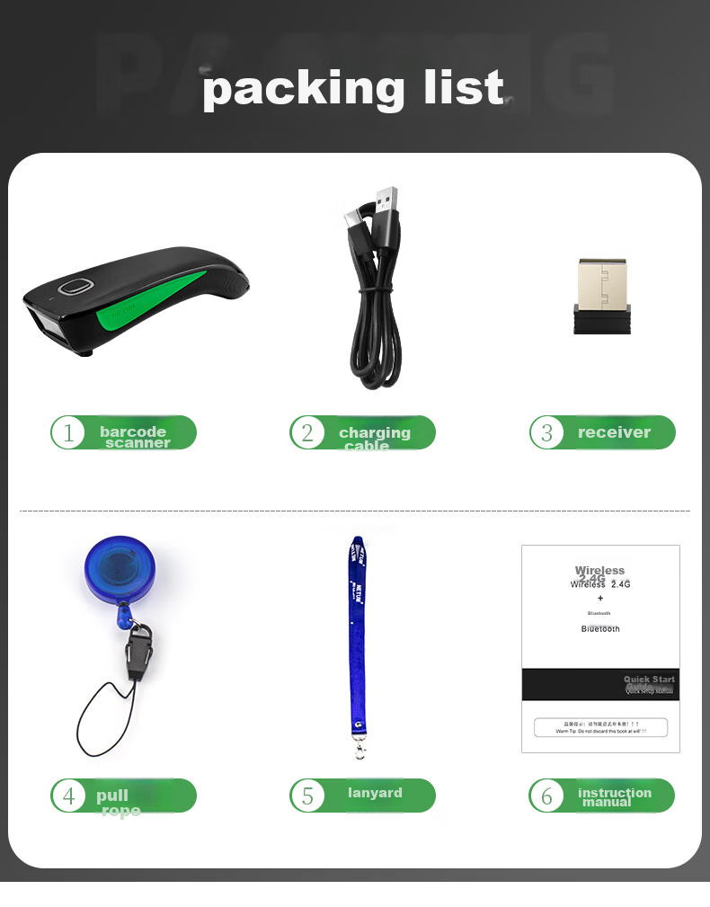 NTEUMM NETUM Wireless One-Dimensional Bluetooth Scanner Gun, Supermarket Cashier Express Delivery Gun, Yundao Scanner for ZTO Express Handheld Scanner, Barcode Universal Scanning Gun C740 10