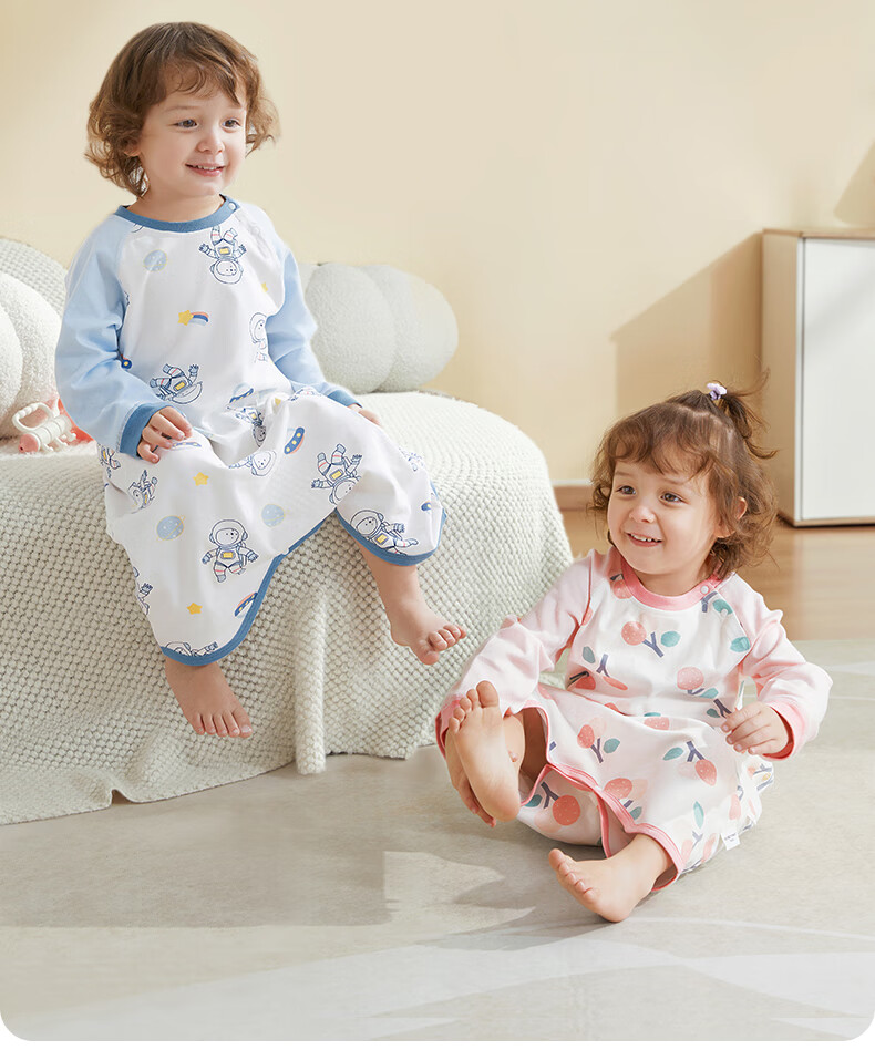 Beitaisi Baby Clothes, Spring And Autumn Cotton Pajamas, All-Season Infant Nightgown, Anti-Kick Blanket, Belly Protection, Cold Prevention Sleepwear 7