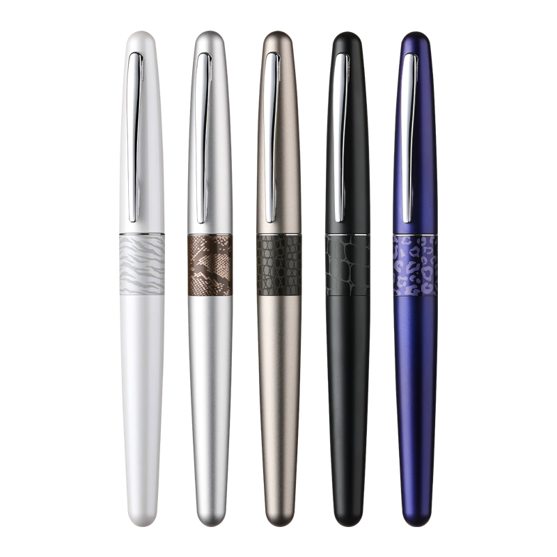 PILOT 88G Fountain Pen Student Practice Adult Calligraphy Metal Pen Barrel Business Signature Office Practical Gift Gray Lizard FP-MR2-M-LZD-K M Nib