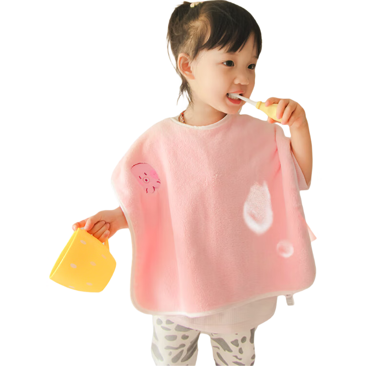 Grace Children's Face Towel, Drool Bib, Baby Toothbrush Cover, Non-Wet Clothes, Class A Soft Towel, Eating Bib, Two-Pack