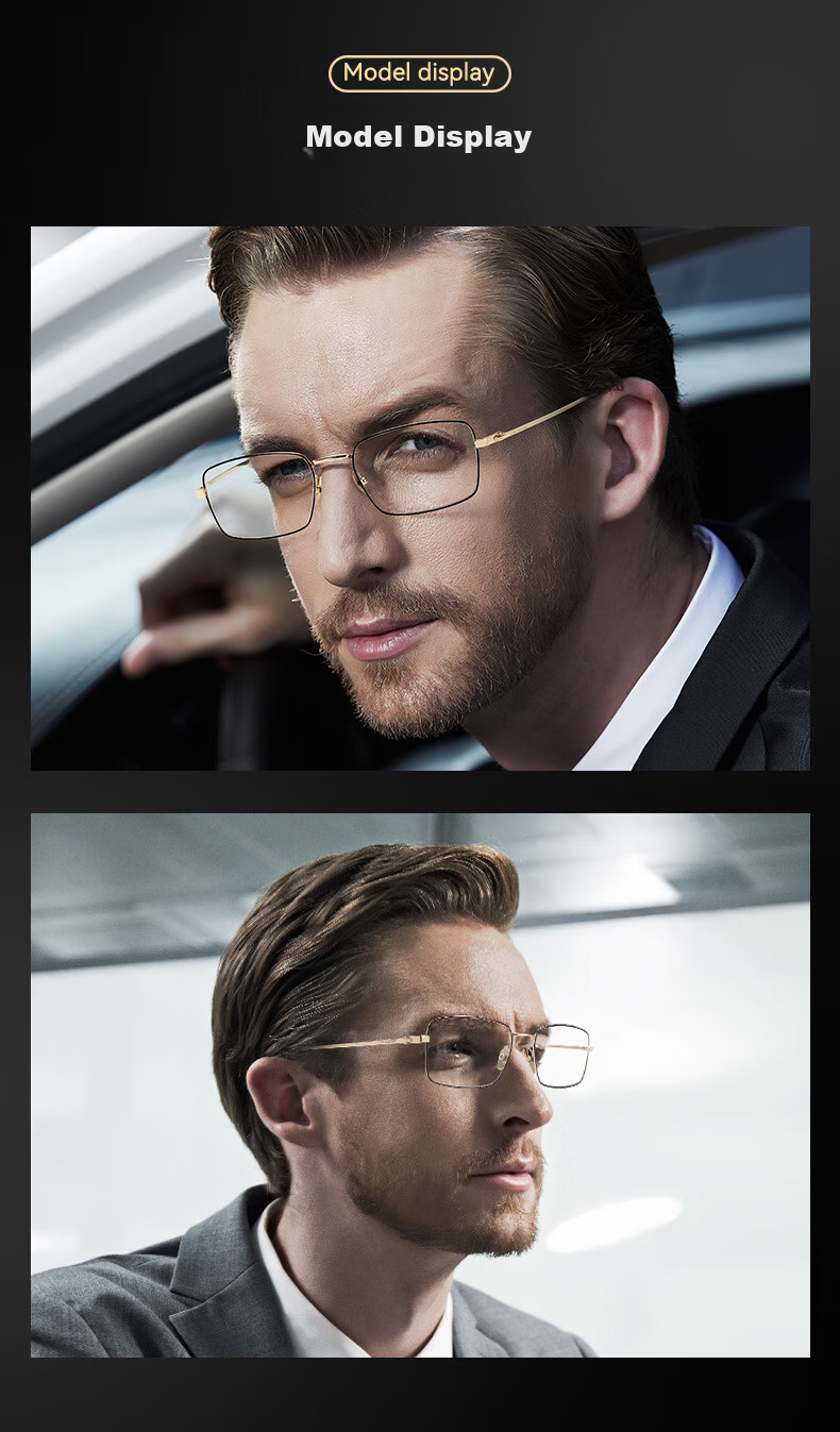 ARNO FOCUS ON YOUR EYES Ultra-Light Pure Titanium Reading Glasses for Men, German Import High-Definition Anti-Blue Light Premium Brand Glasses for Elderly A106 200 Degrees 13