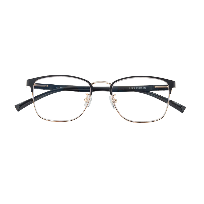 Fushikang Reading Glasses for Business Men, Anti-Blue Light, Ultra-Light, High-Definition, Imported Presbyopic Glasses F1013 Black Gold +300 Degrees