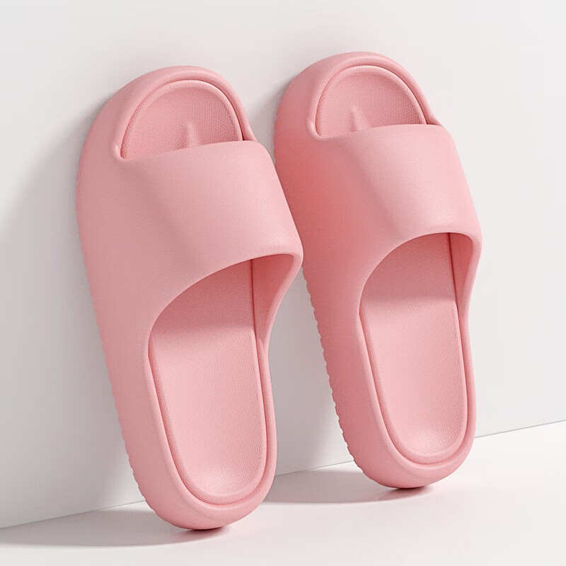 LURAD Thick-Soled Slippers for Men, Summer Bathroom Shower Home Use Couple Non-Slip Odor-Resistant Sandals for Women, Pink, Size 40-41