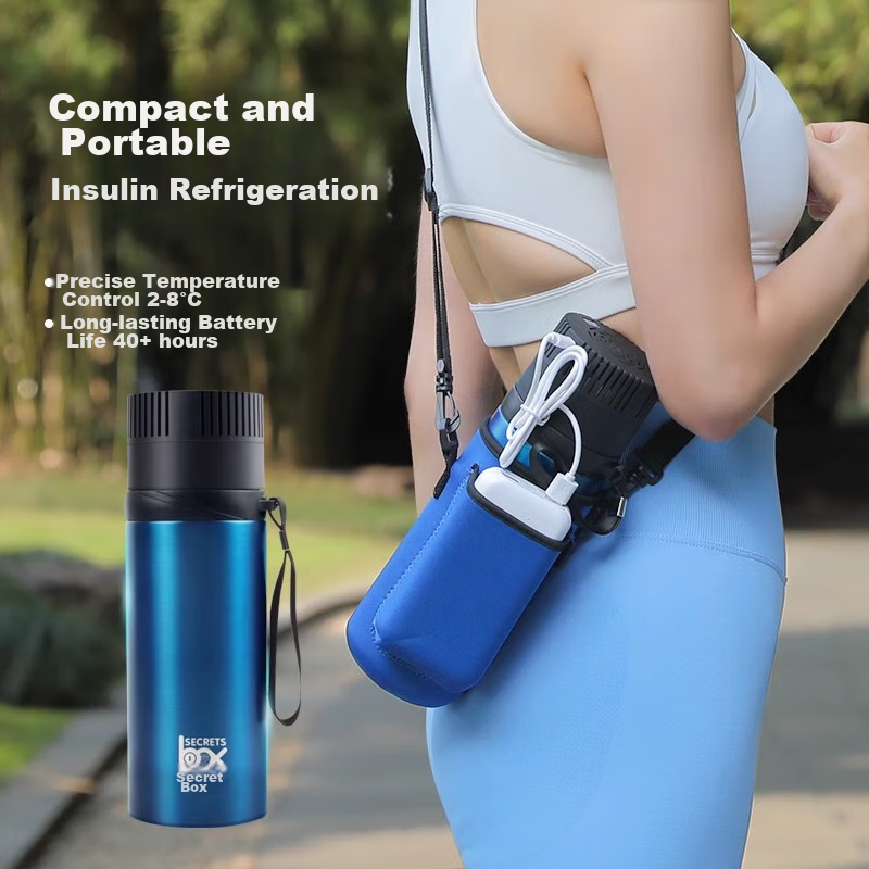 SECRETSBOX Insulin Cooler Box, Portable Rechargeable Car-Mounted Small Home-Use Growth Hormone Medicine Mini Refrigerator, Personal Thermos Cup