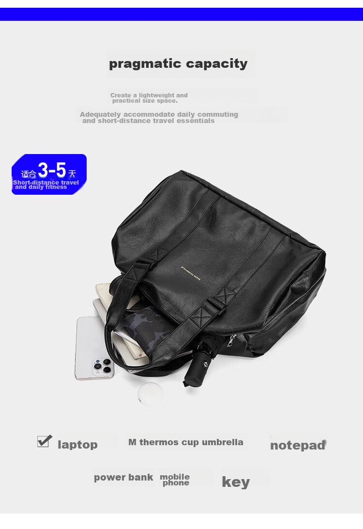 Mark Fairwhale Dry and Wet Separation Independent Shoe Compartment Casual Sports Swimming Fitness Bag Large Capacity Handheld Luggage Tote Travel Bag 15