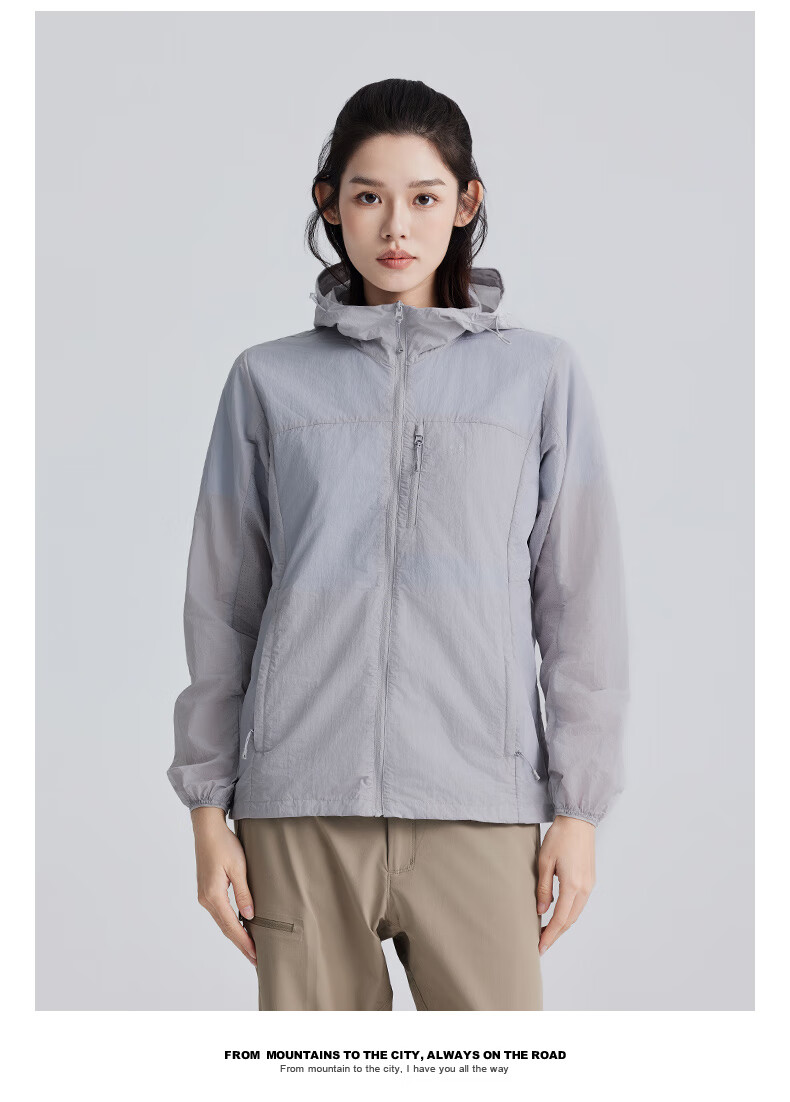 Pioneer Camp Fengdie Sun Protection Jacket for Women, Summer Lightweight Outer Layer, Breathable Outdoor Original Yarn Sun Protection Clothing, UV-Resistant Skin Coat 27