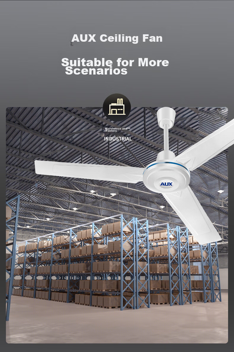 AUX Ceiling Fan / Electric Fan / 1400mm Ceiling Fan / Flush Mount Fan / AC Fixed Frequency Ceiling Fan / High Air Volume Fan / 360-Degree Rotating Fan FD-140R 3