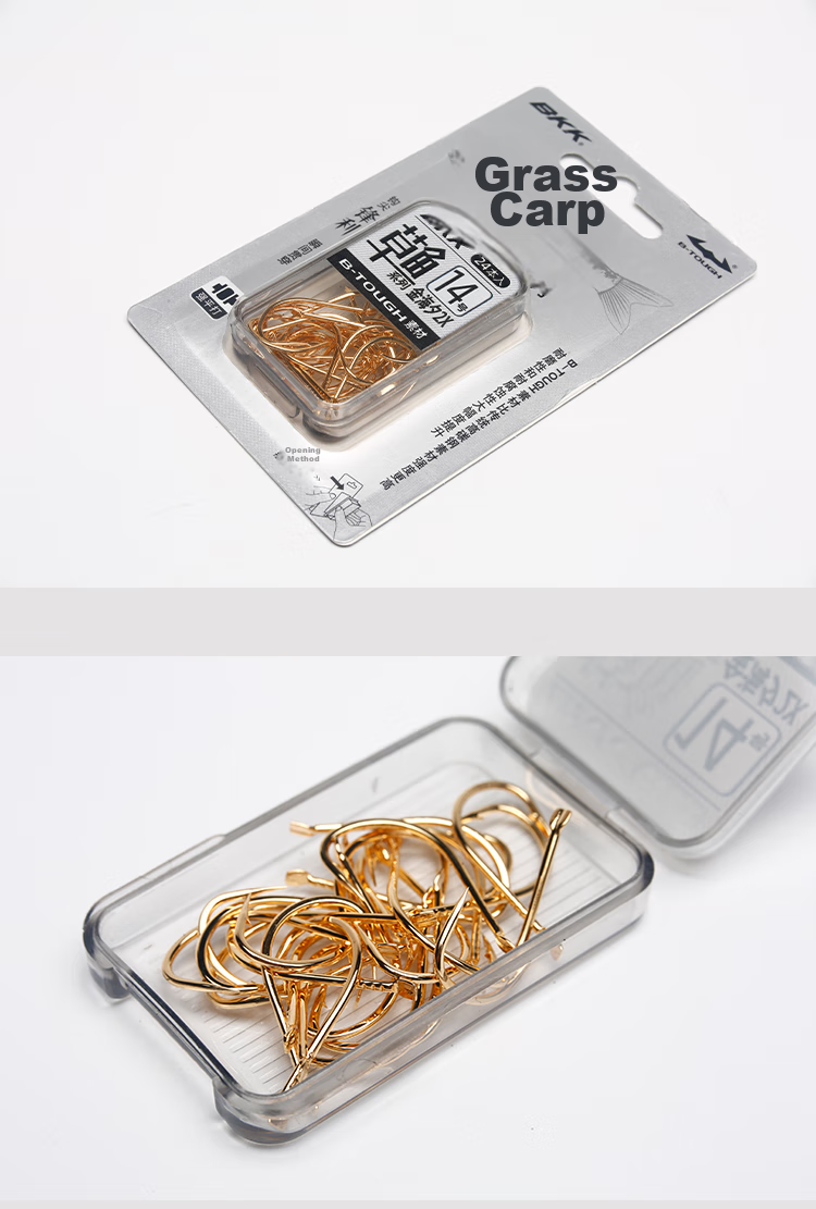 BKK Jinhaixi Large Pack of Corn Fish Hooks for Grass Carp And Big Fish, Wild Fishing Hooks with Barbs 4