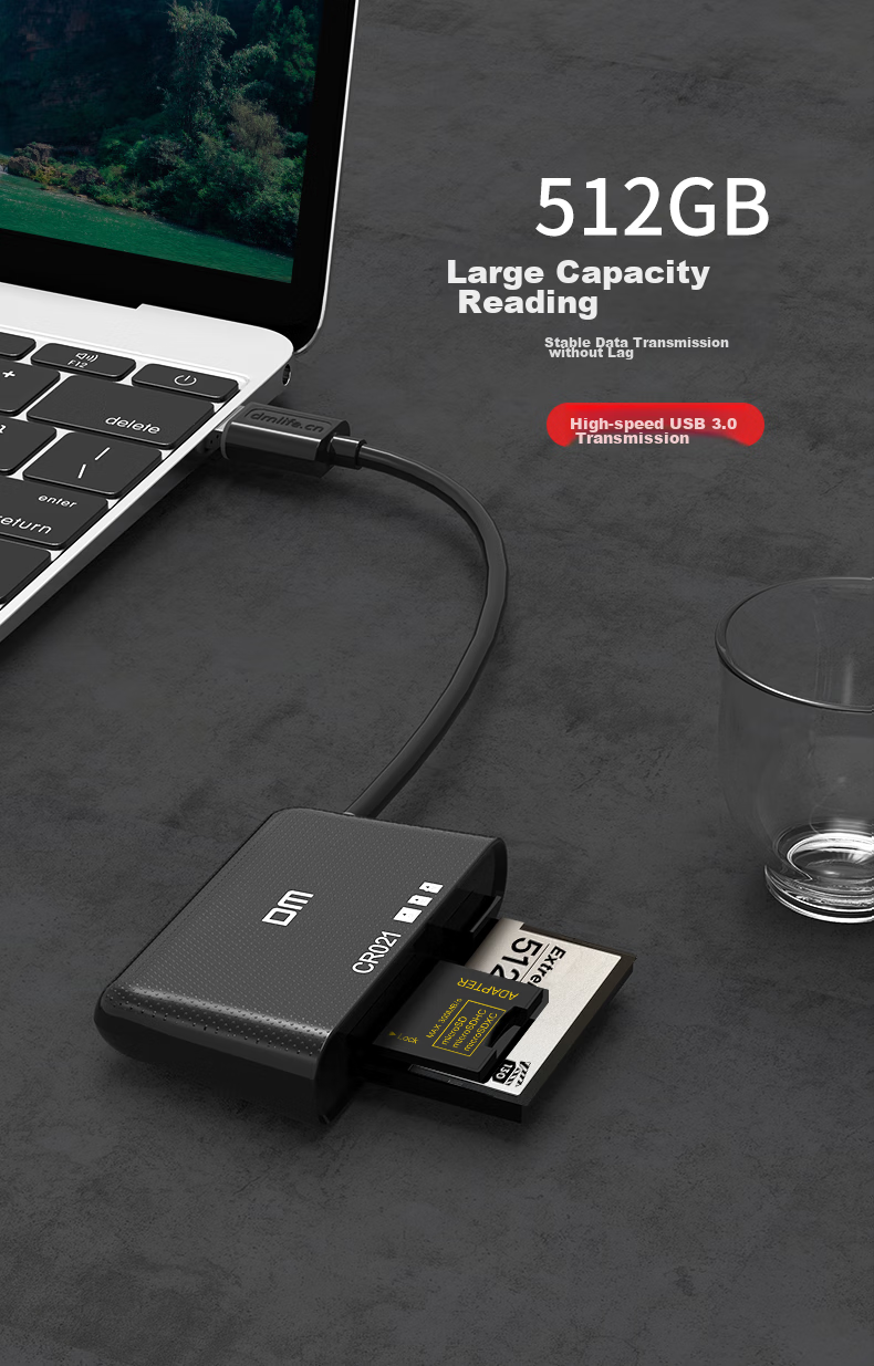 DM Daimai CR021 Multifunctional Three-In Card Reader, USB3.0 High-Speed Reading And Writing, Supports TF/SD/CF And Other Phone Cards And Camera Cards 4